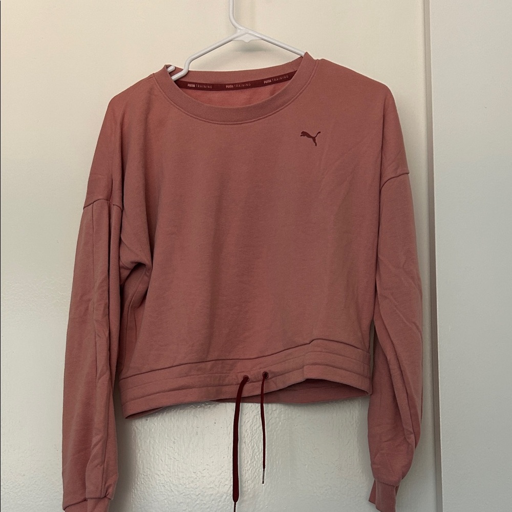 Puma Women's Dusty Rose Cropped Hoodie